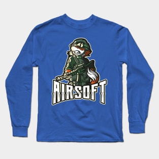 Airsoft Enthusiast Soldier Fox Long Sleeve T-Shirt